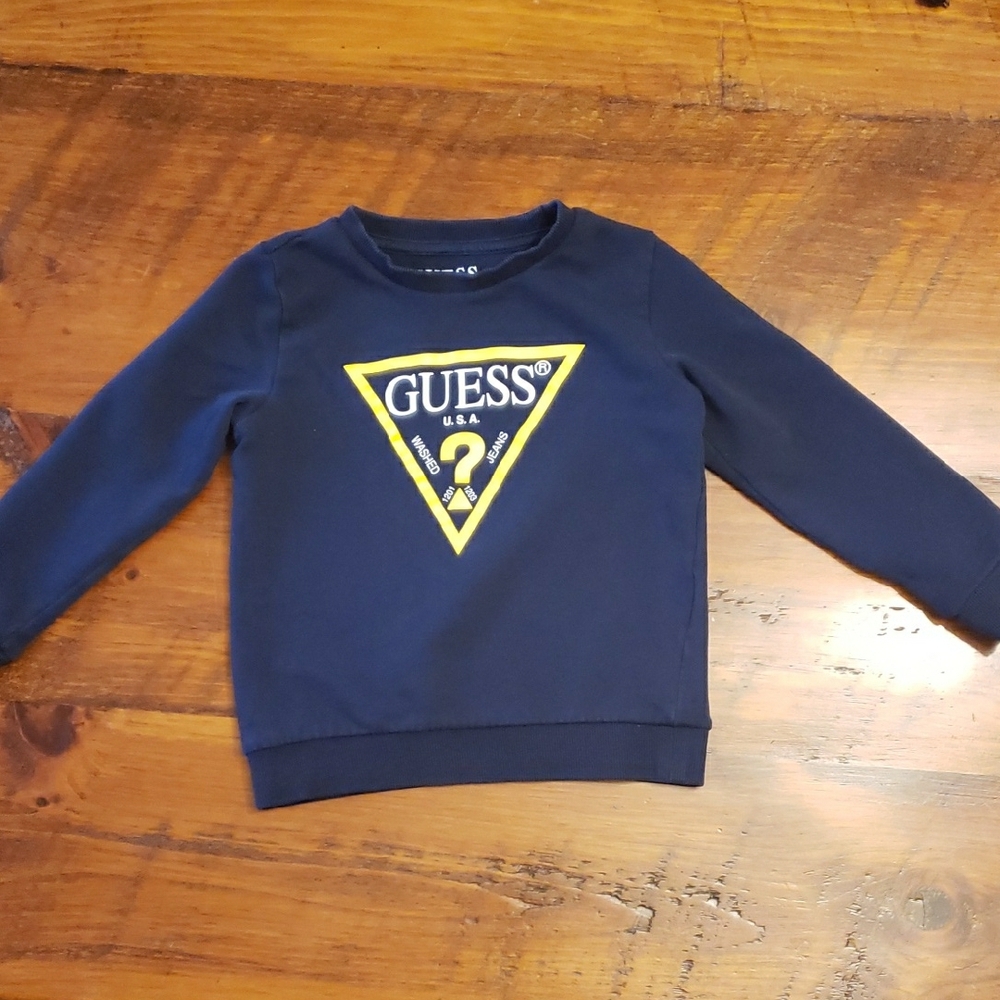 Guess Boy's Yellow Triangle Logo Sweatshirt 4T